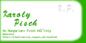 karoly pisch business card